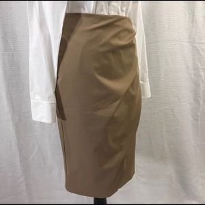 Ecru Faux Wrap Skirt - image 1